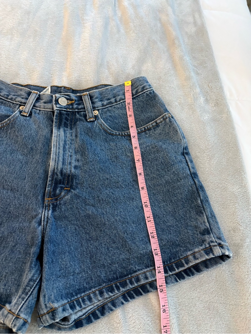 J. Crew Women’s Classic High-Rise Blue Denim Shorts - Picture 8 of 12